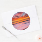 Sunset abstract uit Tamarack Beach Ronde Sticker (Envelop)