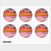 Sunset abstract uit Tamarack Beach Ronde Sticker (Vel)