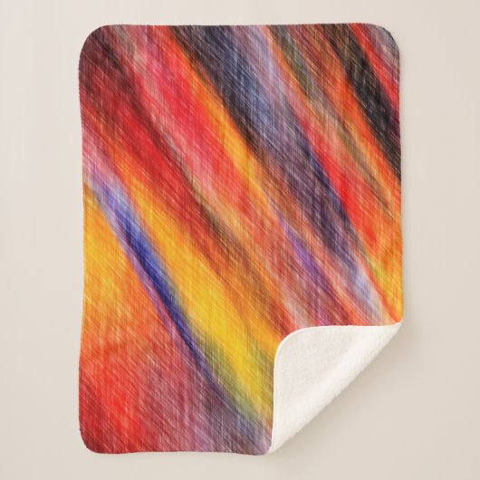 Sunset Abstracte kleuren Sherpa Blanket Sherpa Deken (Voorkant)