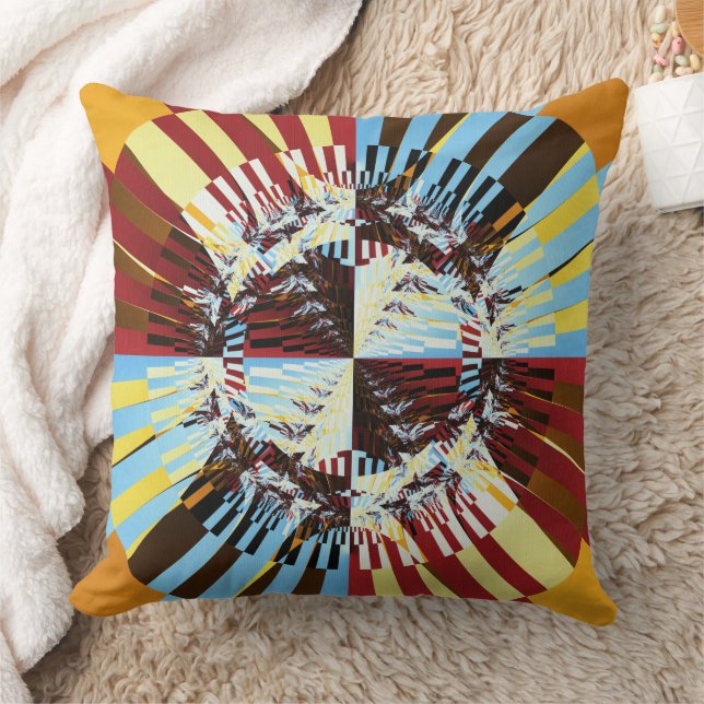 Sunset Abstracte kunst Kussen (Deken)