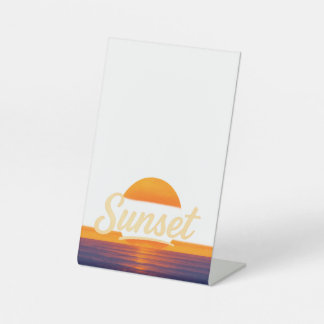 Sunset Acrylic Desk Sign Reclamebord Met Voetstuk