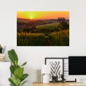Sunset Agriculture Wheat Poster (Thuiskantoor)