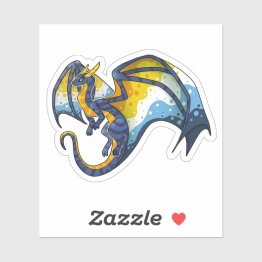 "Sunset" Aroace Pride Dragon Sticker (Vel)
