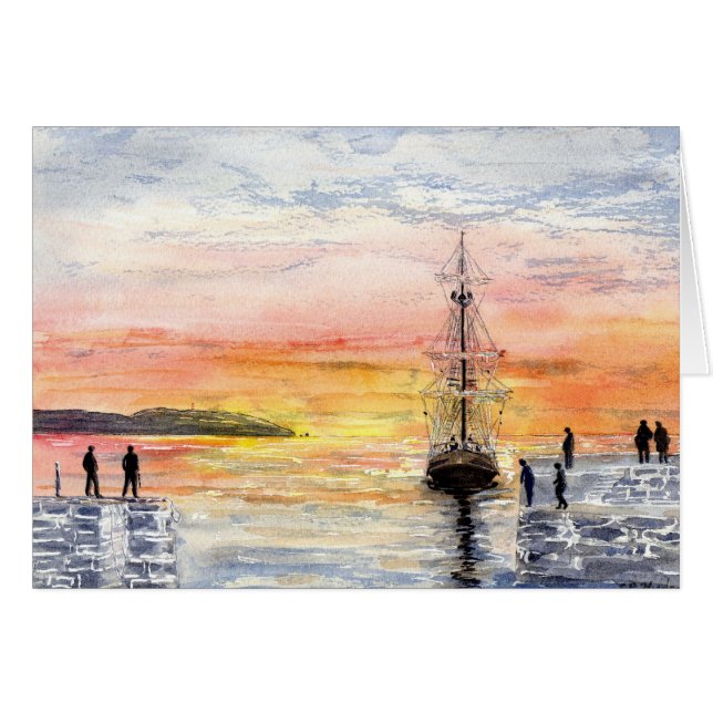 "Sunset Arrival Card" (Voorkant Horizontaal)