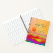 Sunset Art Beach House Vacking Rental Guest Book Notitieboek (Binnen)