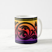 Sunset Art Deco Style Mok Cup (Voorkant rechts)