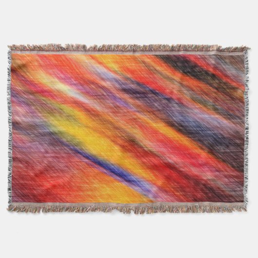 Sunset Art Kleuren Gooi Deken (Voorkant)