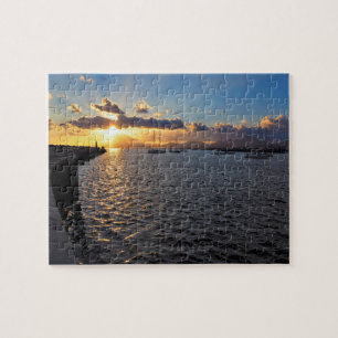 Sunset at Arrecife, Lanzarote, Jigzaag Puzzle Legpuzzel
