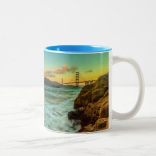 Sunset at Baker Beach Tweekleurige Koffiemok