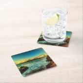 Sunset at Baker Beach Vierkante Kartonnen Onderzetter (Insitu)