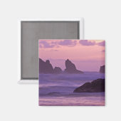Sunset at Bandon Beach Zee Stacks. Magneet (Voorkant / Achterkant)