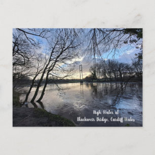 Sunset at Blackweir Bridge, Cardiff Briefkaart