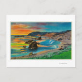 Sunset at Cape San SebastianCoast Briefkaart (Voorkant)