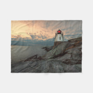 Sunset at Castle Hill Lighthouse Fleece Deken