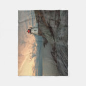 Sunset at Castle Hill Lighthouse Fleece Deken (Voorkant)