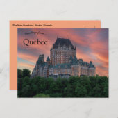 Sunset at Chateau Frontenac Quebec Canada Briefkaart (Voorkant / Achterkant)