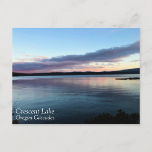 Sunset at Crescent Lake, Oregon Briefkaart