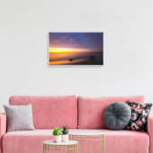 Sunset at Elk Rapids, Michigan. Canvas Afdruk (Insitu (Woonkamer))