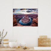 Sunset at Hoefijzer Bend Poster (Keuken)