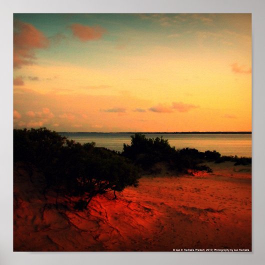 Sunset at Jockey's Ridge Poster (Voorkant)