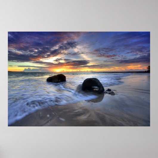 Sunset at Kedonganan Beach Poster (Voorkant)