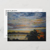 Sunset at Lakeshore Briefkaart (Voorkant / Achterkant)