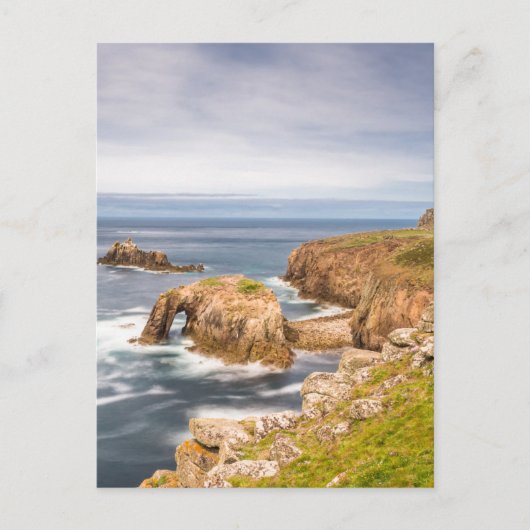 Sunset at Lands End in Cornwall England Briefkaart (Voorkant)