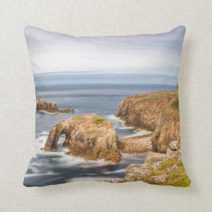 Sunset at Lands End in Cornwall England Kussen