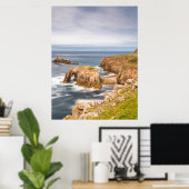 Sunset at Lands End in Cornwall England Poster (Thuiskantoor)