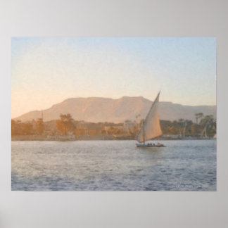 Sunset at Luxor Print