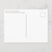 Sunset at Mount Rainier Postard Briefkaart (Achterkant)