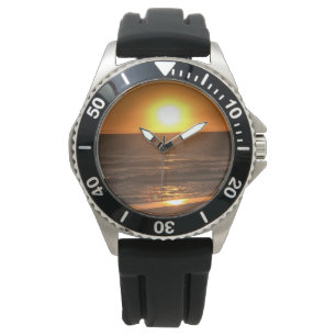 Sunset at Newport Beach, Californië Horloge