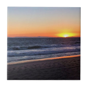 Sunset at Newport Beach, Californië Tegeltje