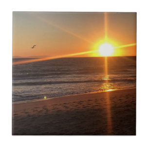 Sunset at Newport Beach, Californië Tegeltje