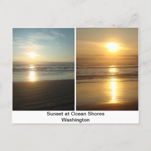 Sunset at Ocean Shores Washington Briefkaart
