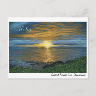 Sunset at Paradise Cove Briefkaart