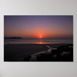 Sunset at Polzeath Poster