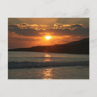 Sunset at Praia Da Luz Beach, Algarve, Portugal Briefkaart