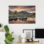 Sunset at Pyramid Lake Poster (Thuiskantoor)