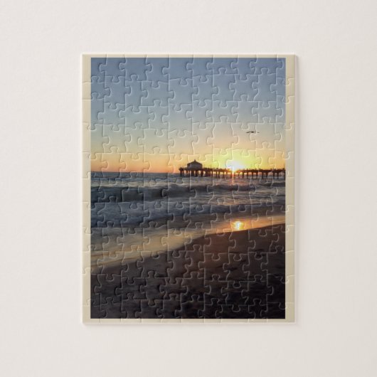 Sunset at Santa Monica pier Legpuzzel (Verticaal)