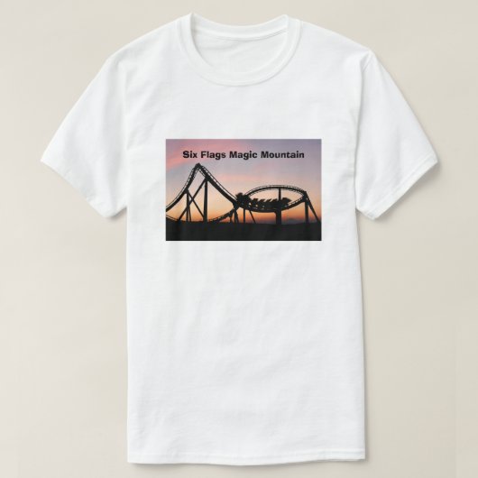 Sunset at Six Flags Magic Mountain T-shirt (Design voorkant)
