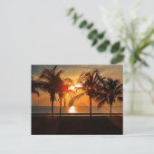 Sunset at the Beach, Tropical Landscape Briefkaart (Staand voorkant)
