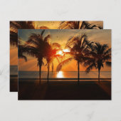 Sunset at the Beach, Tropical Landscape Briefkaart (Voorkant / Achterkant)