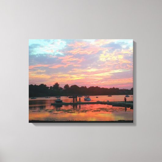 Sunset at the Cove Canvas Afdruk (Voorkant)