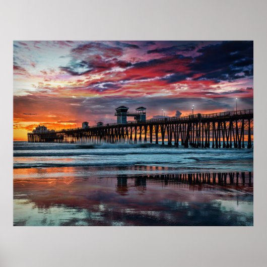Sunset at the Oceanside Pier Poster (Voorkant)