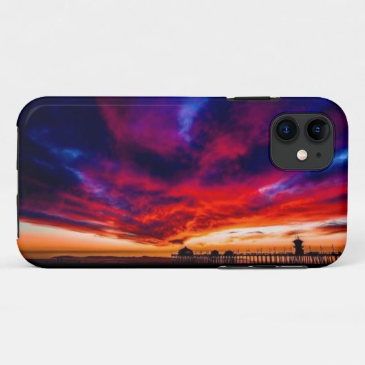 Sunset at the Pier, Huntington Beach, CA Case-Mate iPhone Case (Achterkant (horizontaal))