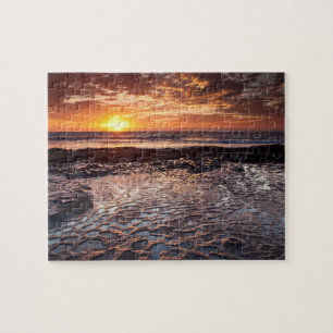 Sunset at the strand, Californië Legpuzzel