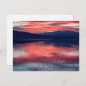 Sunset at Utah Lake Briefkaart (Voorkant / Achterkant)