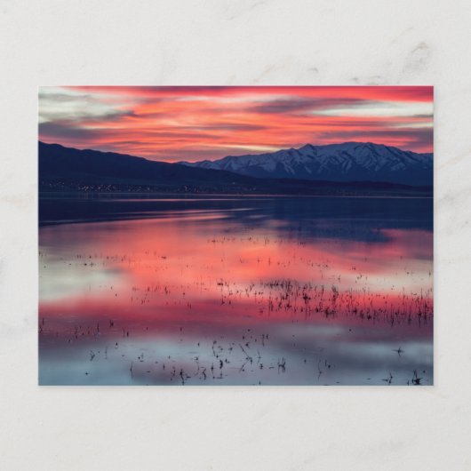 Sunset at Utah Lake Briefkaart (Voorkant)