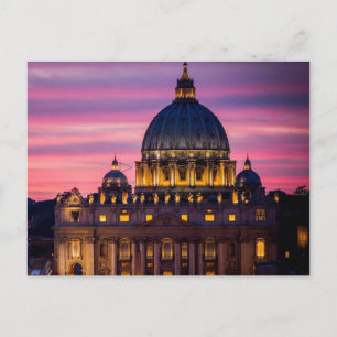Sunset at Vaticaanstad Briefkaart